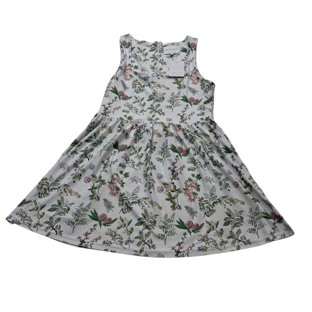 NWT Smith & Quinn Madeline Dress Womens Large White Gardeners Bloom Cottagecoreâ